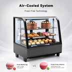Countertop Display Fridge 3.5 Cu.Ft Double Glass Door