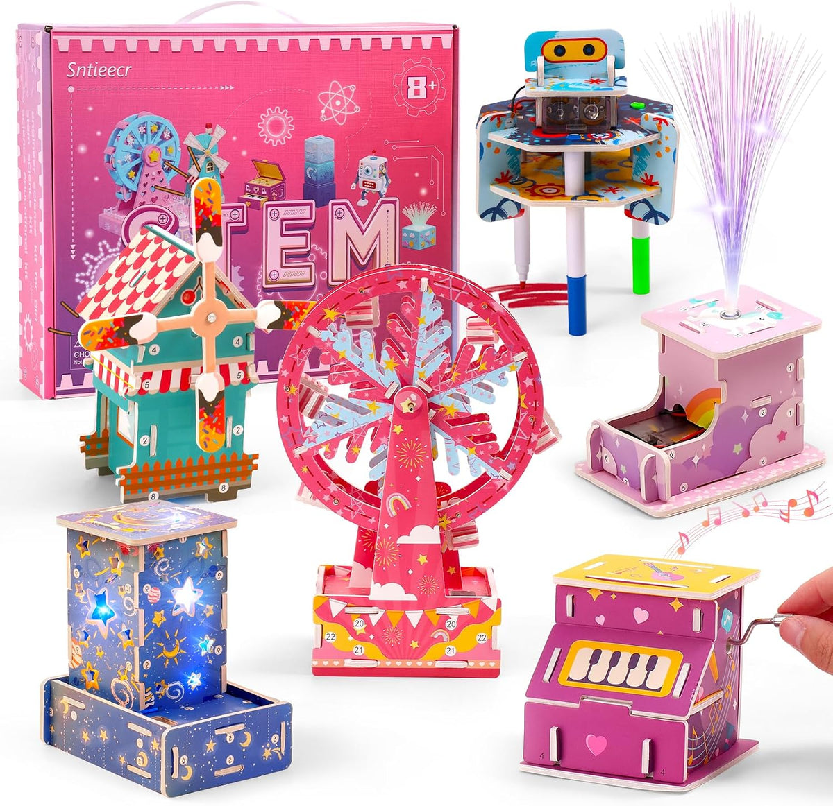 6-in-1 Stem Kits for Kids Age 8-12, Girls Engineering Kit