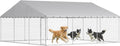 Outdoor Dog Kennel, 20' x 20' x 10', Waterproof Roof for Large Dogs