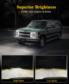 LED Headlights Assembly DOT Approved with DRL Sequential Turn Signal High/Low Beam Start Animation Lights Chrome