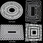4 Sets Metal Cutting Dies - Frame Dies, Stencils & Moulds for DIY Crafts & Scrapbooking
