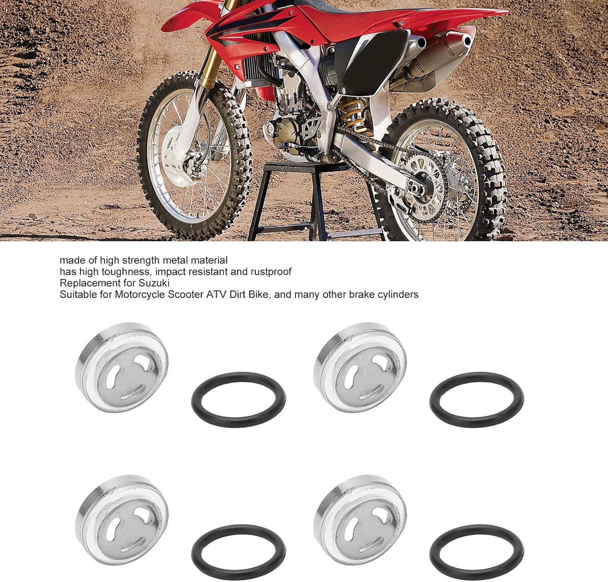 Brake Sight Glass, 4pcs 18mm Master Cylinder Sight Glass Lens