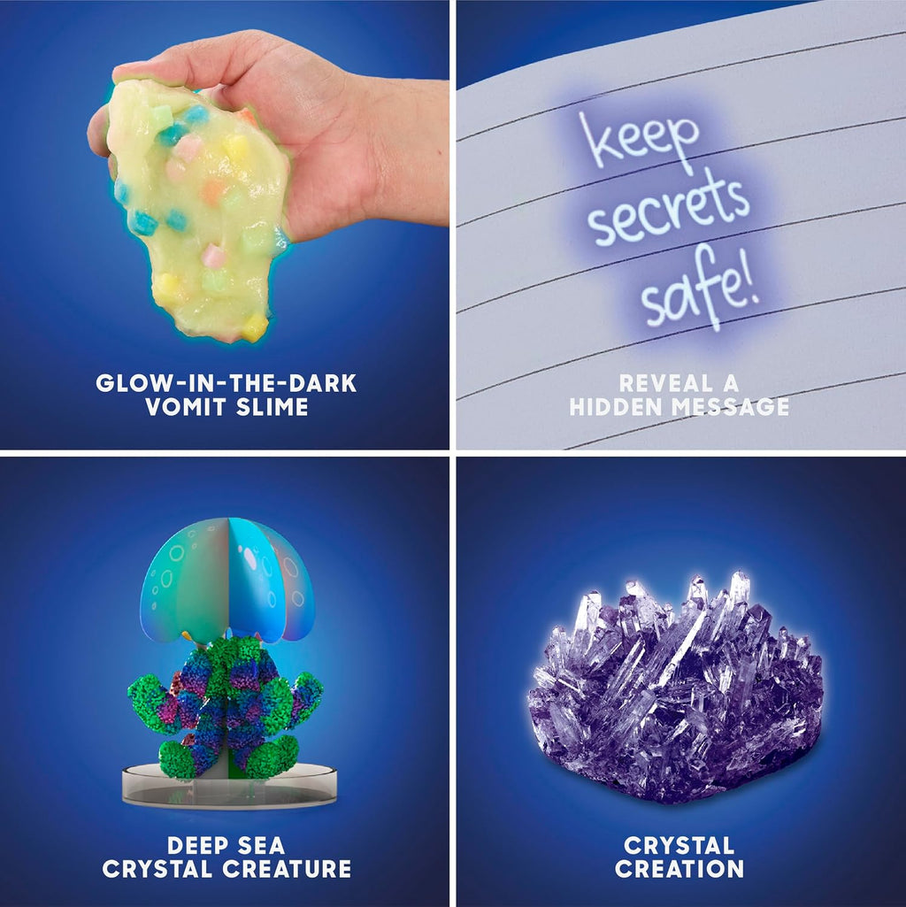 Mini Science Kit 8-Pack, 32 STEM Science Experiments for Kids, Chemistry, Crystal Growing, Slime, Magic, Space
