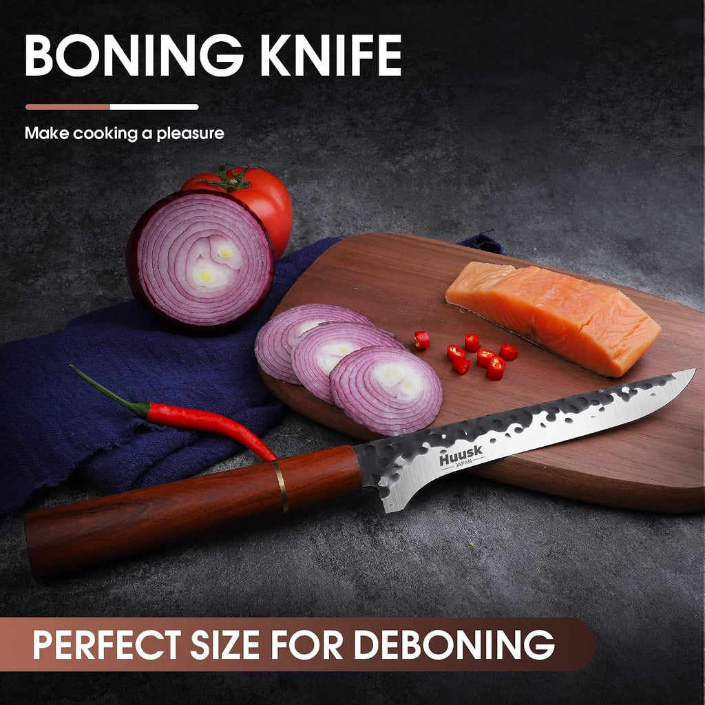 Boning Knife for Meat Cutting, 7" Razor Sharp Fillet Knife for Fish