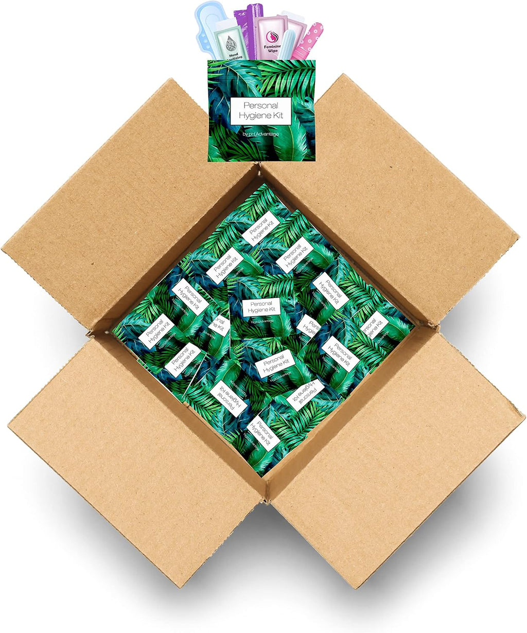 Green Fern Style Menstrual Kit All-in-One 50 Pack | Convenience on The Go | Period Kit Pack for Travelling, Tweens &