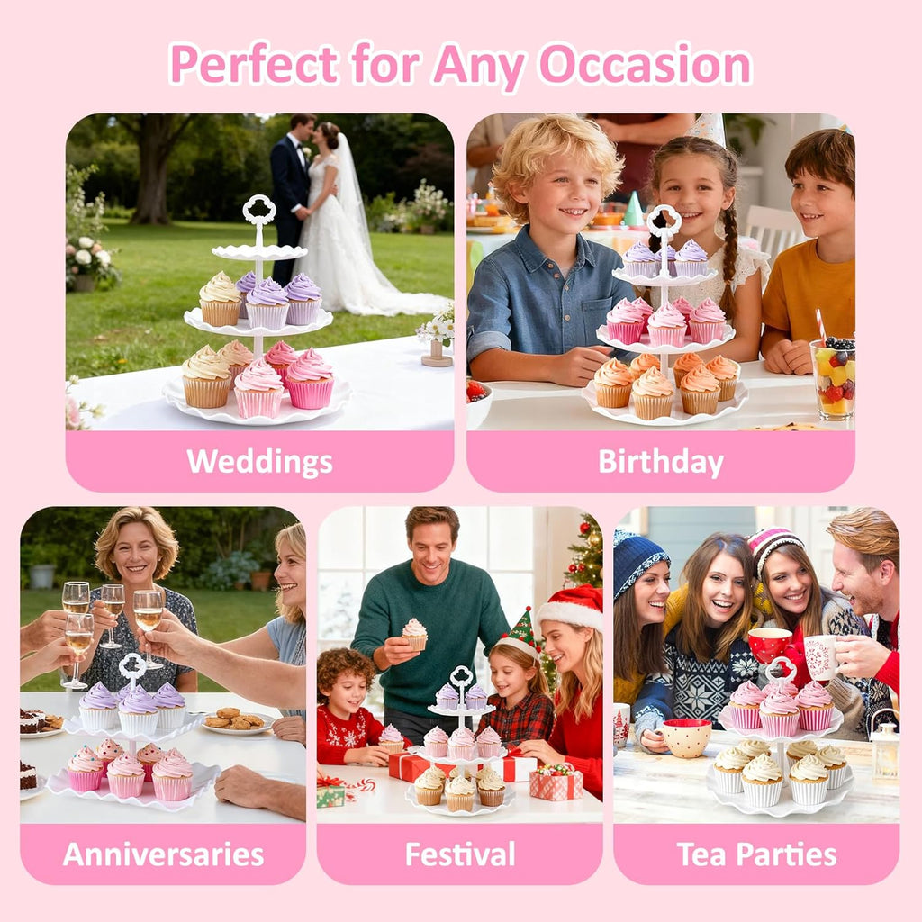 36 Pack Cupcake Stand, Dessert Table Display Set,Tiered Tray Stand