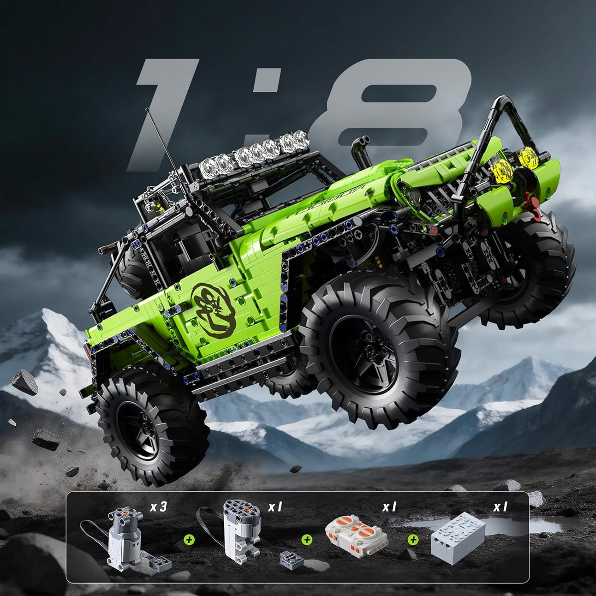 RC Off-Road Vehicle Build kit 1:8 Model Car Building Block Set