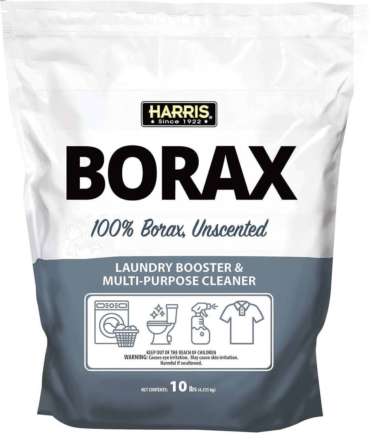 Borax Powder Hard Water Laundry Booster and Multi-Purpose Cleaner, 10lb (Unscented)