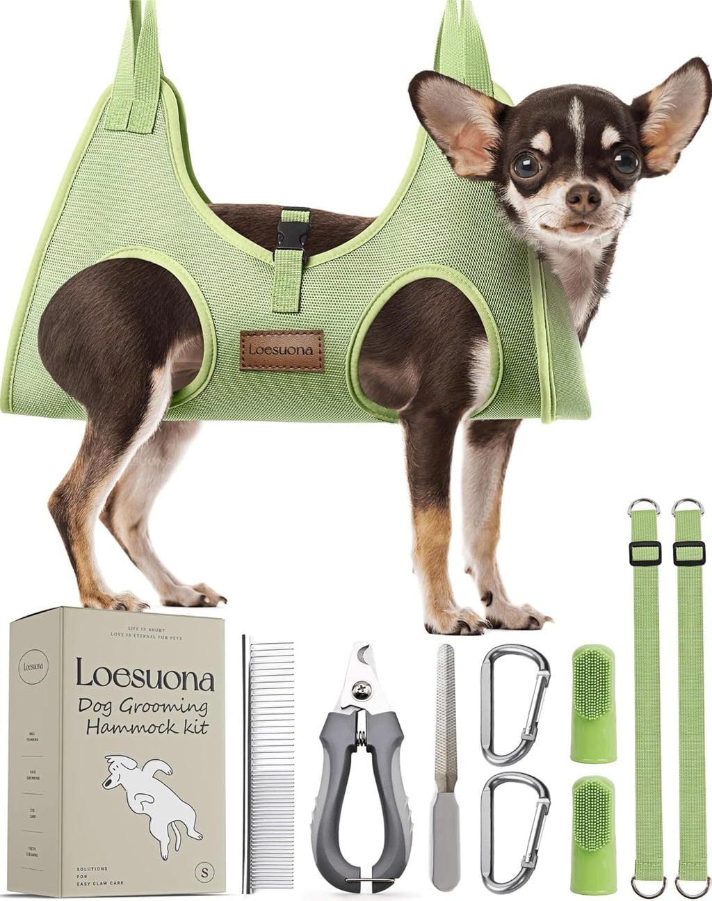 Dog Grooming Hammock – for Dogs Cat Grooming Hammock,Dog Sling for Nail Trimming with Dog Nail Clippers for Small