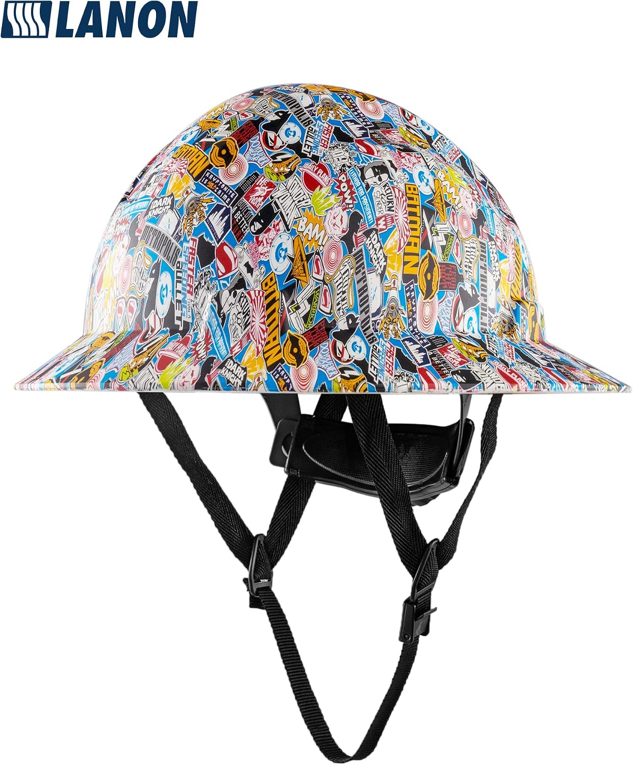 LANON Full Brim FRP Hard Hat, Class C, Premium Multicolor Design | FRP Shell with 4-Point Adjustable Ratchet