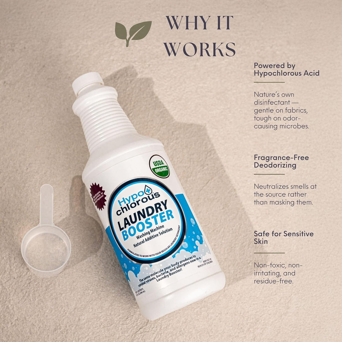 Hypochlorous Laundry Booster, 1 Gallon, 64 Loads