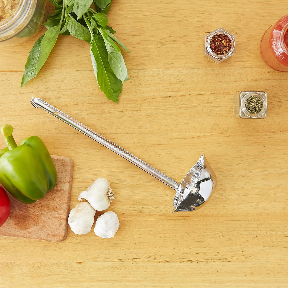 Endurance Canning Collection Non-Reactive 18/8 Stainless Steel, Dishwasher Safe, Ladle, 13-1/2"