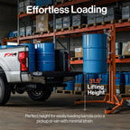Hydraulic Drum Lift for 55-Gallon Drums, 550 LB Capacity