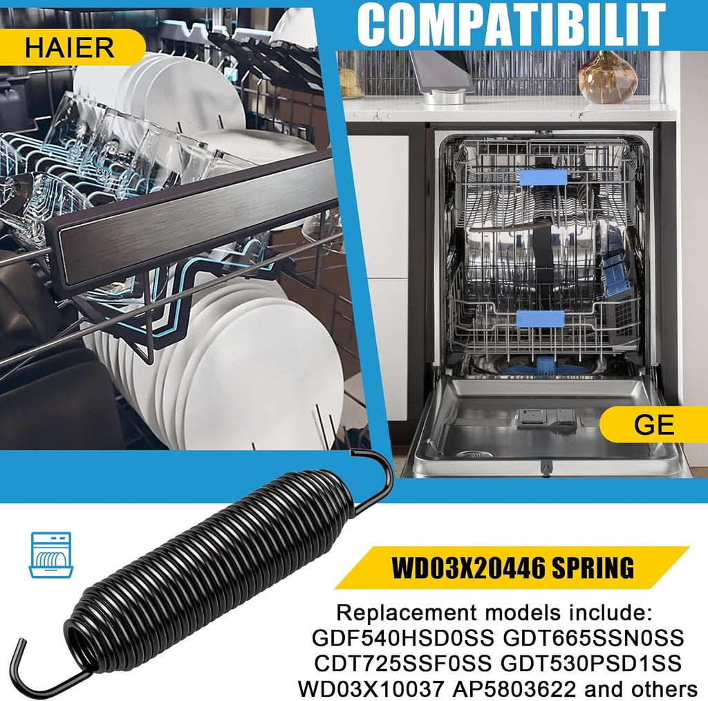 WD03X20446 Dishwasher Door Spring Compatible with GE Hotpoint (2 pcs)