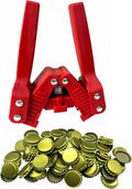 Manual Beer Bottle Capper Tool with 150 count Beer Bottle Caps,26mm Beer Corking Machine for Home Brewing (RED)