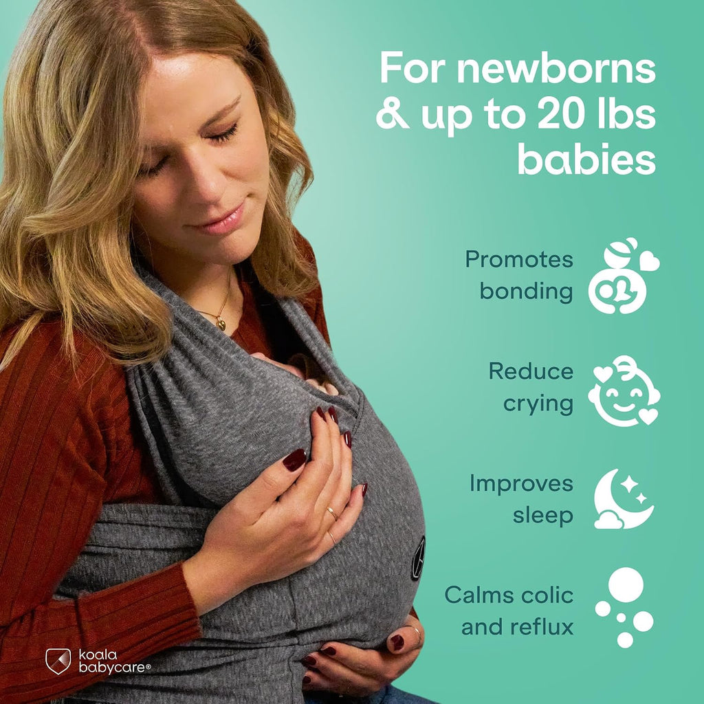 Baby Carrier Wrap, Easy to Wear As a T-Shirt - Original Baby Carrier Newborn to Toddler - Sling One Size Fits All
