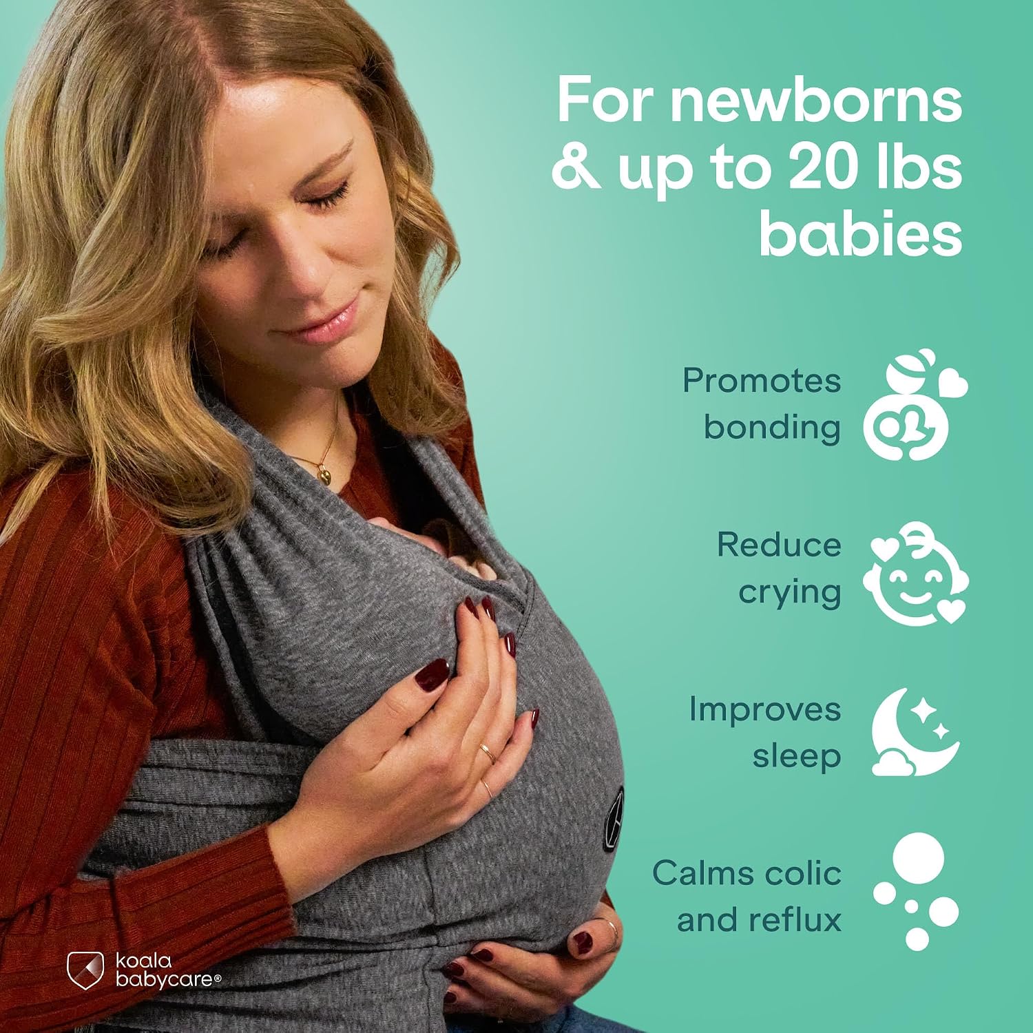 Baby Carrier Wrap, Easy to Wear As a T-Shirt - Original Baby Carrier Newborn to Toddler - Sling One Size Fits All