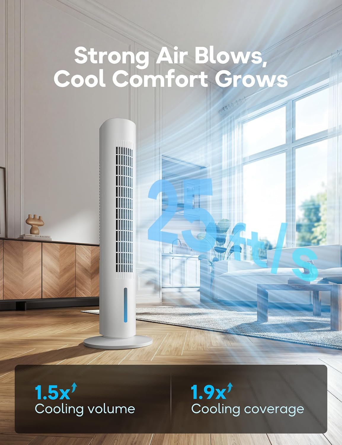 Windowless Portable Air Conditioner, 35.2" Evaporative Air Cooler for Room No Window, 7H Timer, 4 Modes, Remote