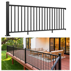 1 Pack 36 in x 8 ft Modular Aluminum Porch and Deck Railing Kit