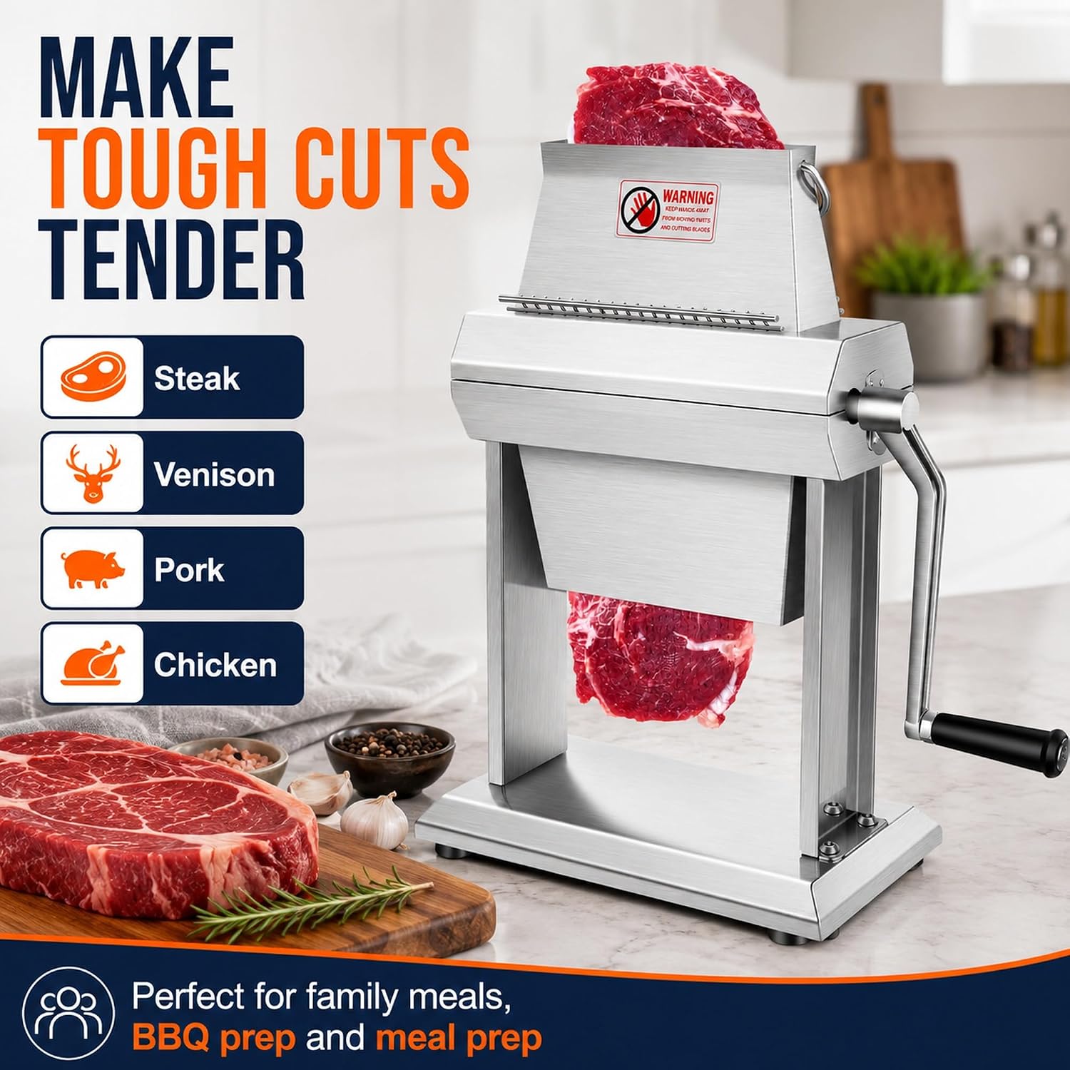 7" Commercial Meat Tenderizer Machine