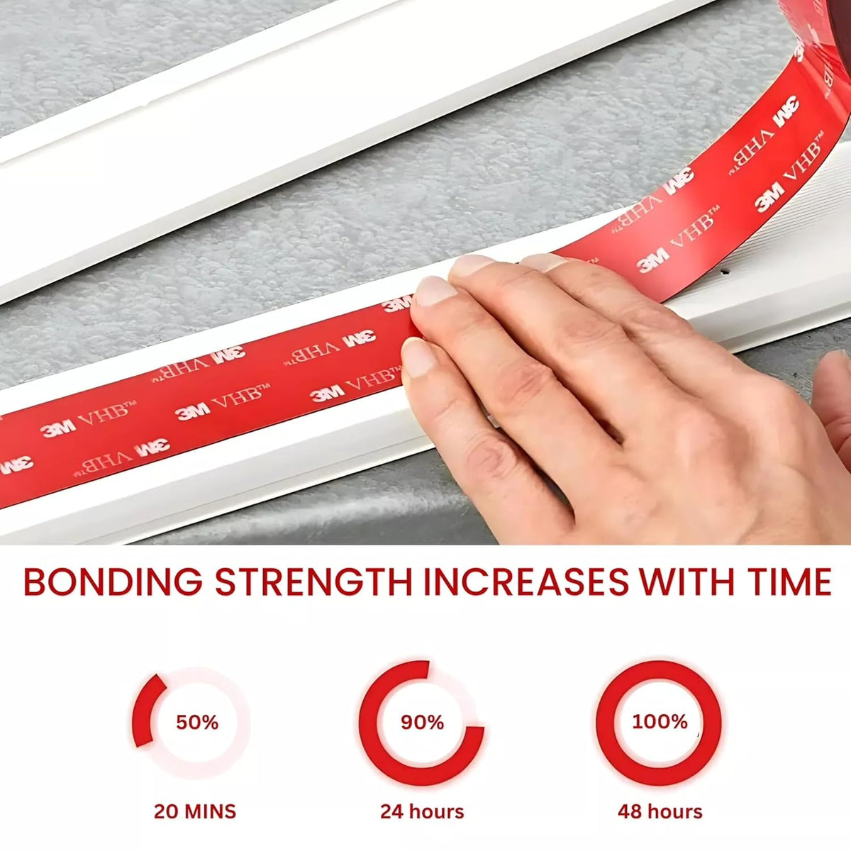 Heavy Duty Double Sided Tape, Mounting Foam Tape, Heavy Duty Waterproof Multipurpose VHB 5952 for Automotive, Arts
