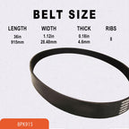 PODYORK 8PK915 PK V-Ribbed Belt 8 Ribs 36" Length Drive Belt
