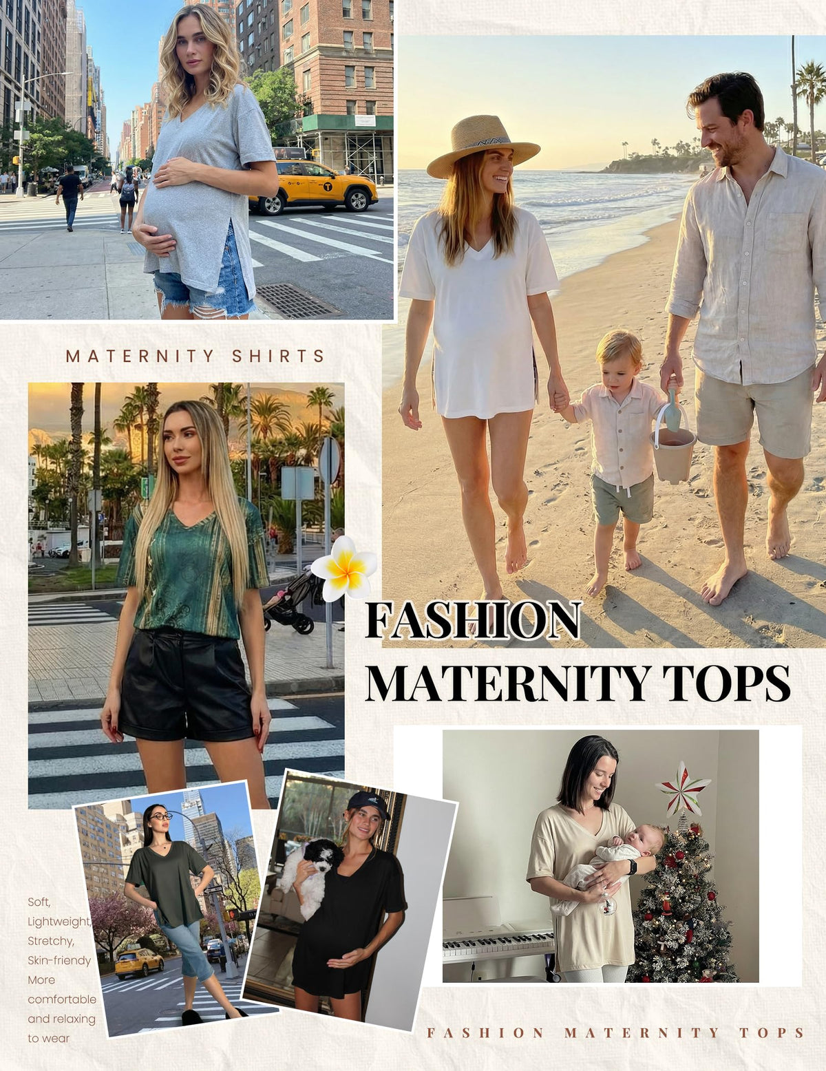 Maternity Shirts Loose Short Sleeve Tunic Pregnancy Clothes M