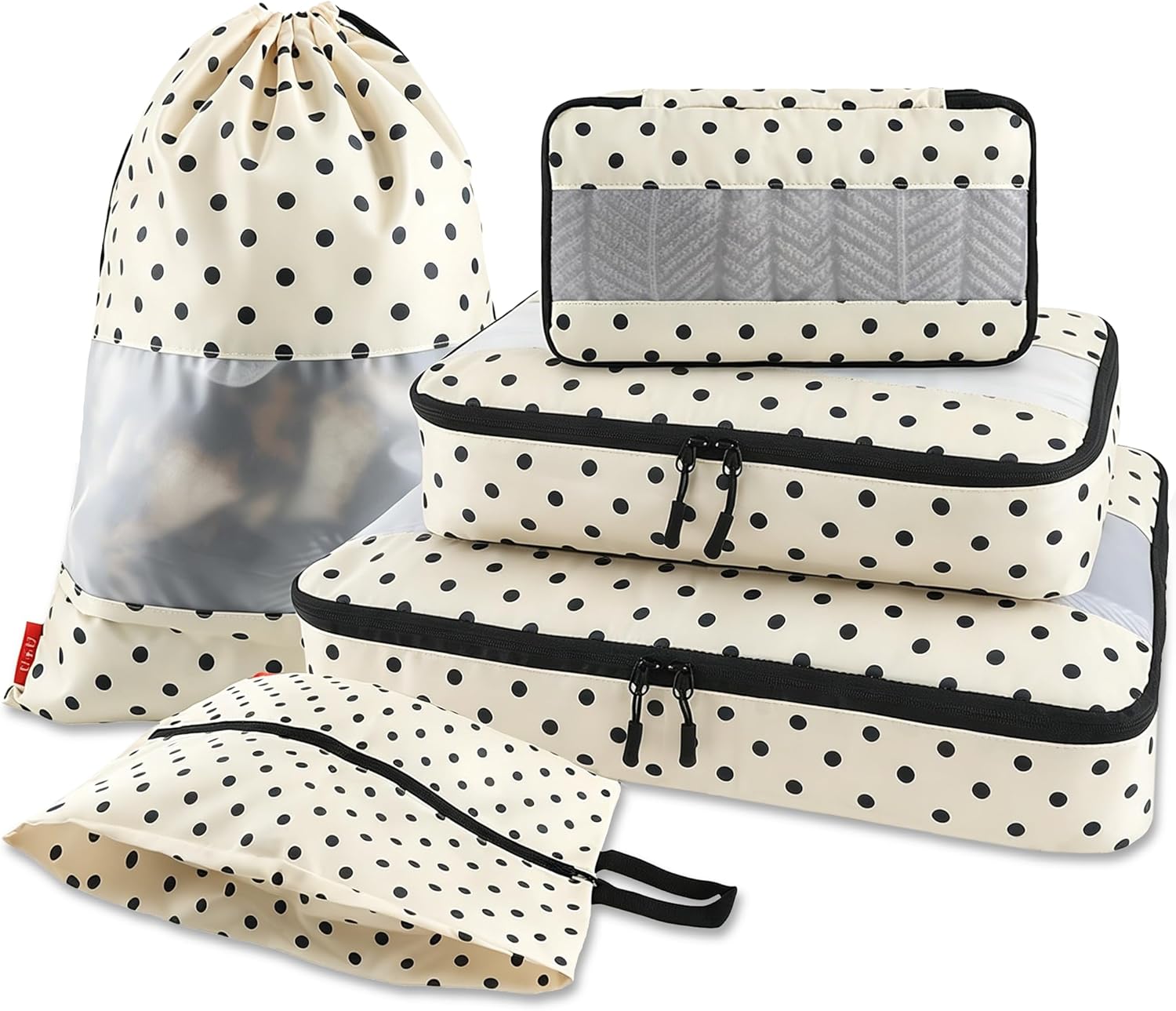 5 Set Packing Cubes for Travel Essentials Ultralight Luggage Packing Organizers with Laundry Bag and Shoe Bag for