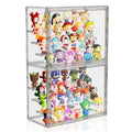 Clear Acrylic Display Case for Collectibles 4 Layer Hobby Figure Display Case Box with Shelves Stackable Figurine