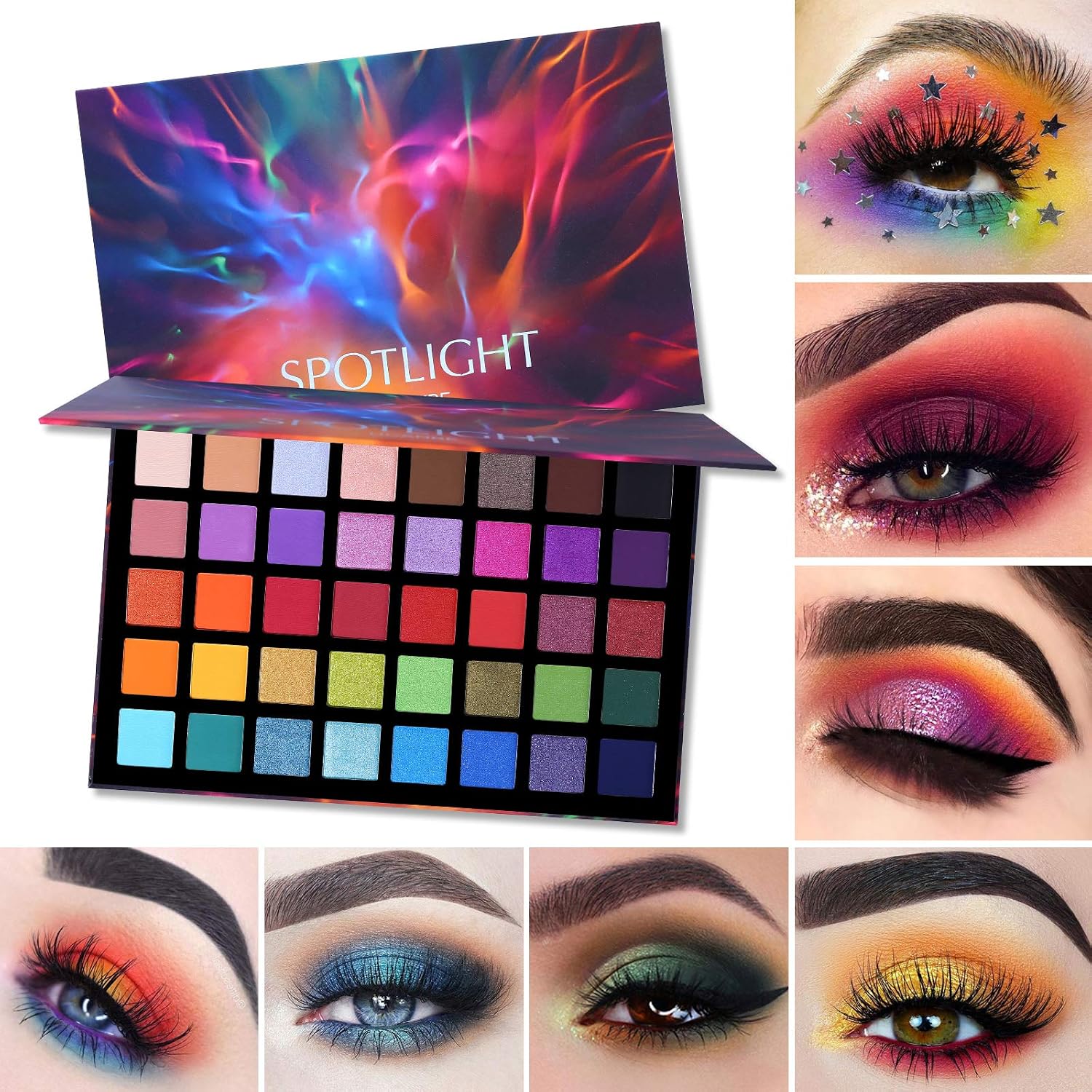 Spotlight Eyeshadow Palette Professional 40 Color Eye Shadow Matte Shimmer Makeup Pallet Highly Pigmented Colorful