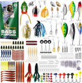 322-Piece Fishing Lures Kit - Buzz Bait/Spinner Baits/Jig/Frog, Fishing Tackle Box with Tackle Included, Soft