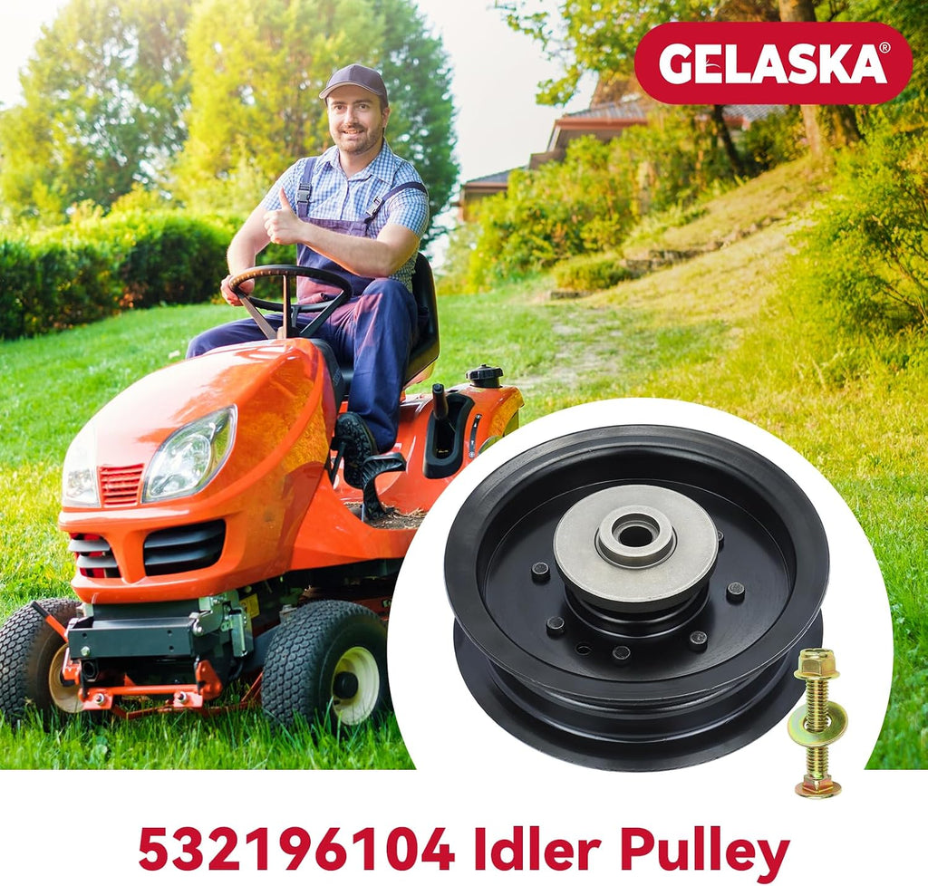 GELASKA 532197380 532196104 Husqvarna Idler Pulley for Husqvarna 48 54 Deck