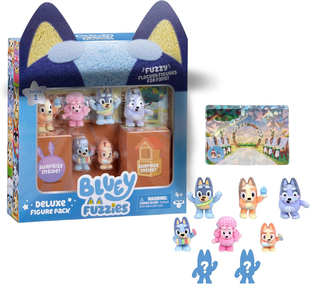 Fuzzies Deluxe 8 Figure Pack, 6 Mini-Figures + 2 Surprise Figures | 6 flocked mini figures + 2 surprise figures for