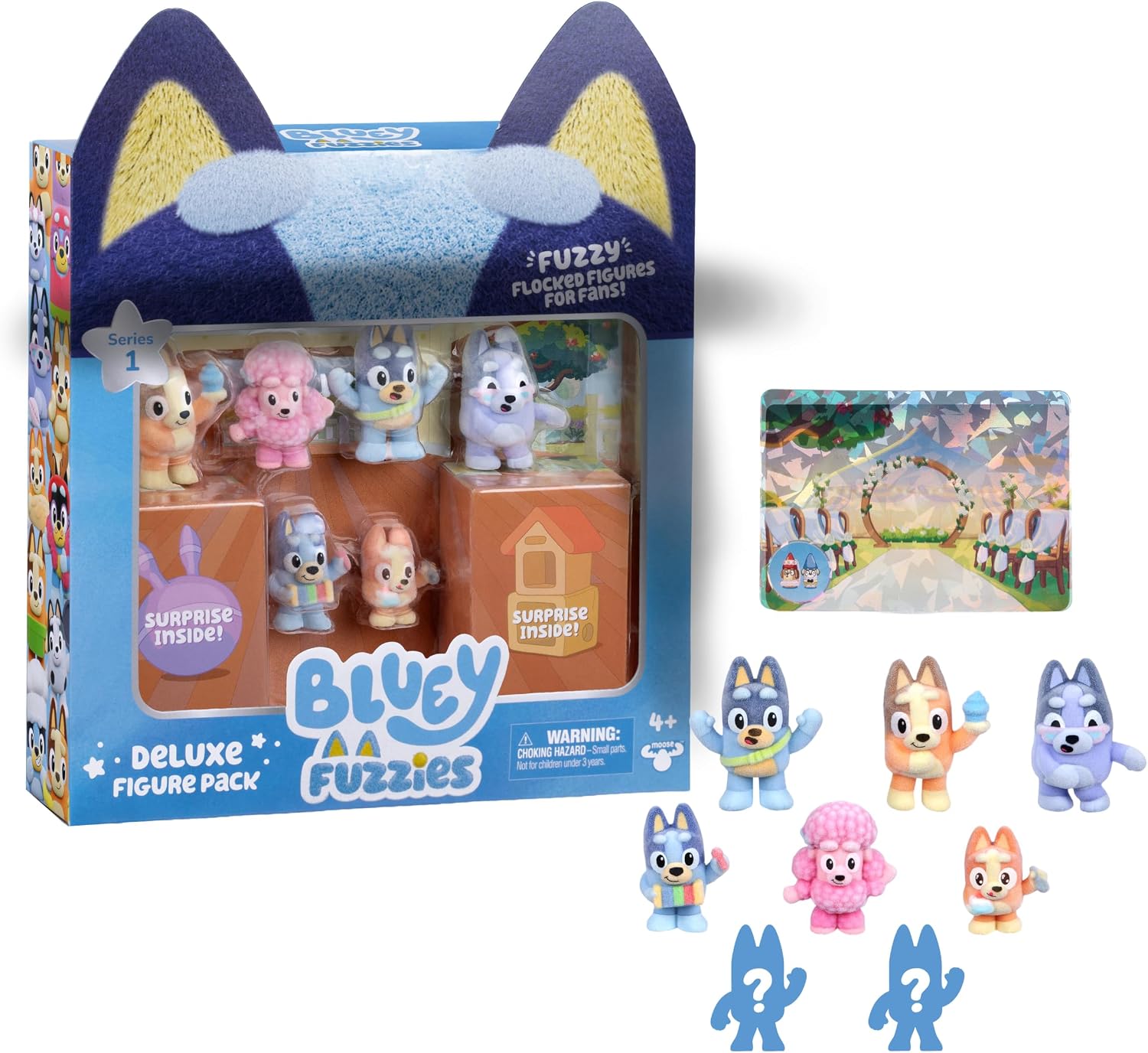 Fuzzies Deluxe 8 Figure Pack, 6 Mini-Figures + 2 Surprise Figures | 6 flocked mini figures + 2 surprise figures for