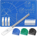 Exacto Knife Hobby Cutter with A4 Self Healing Cutting Mat Hobby Knife Set with 30 PCS Exacto Blades Precision Art