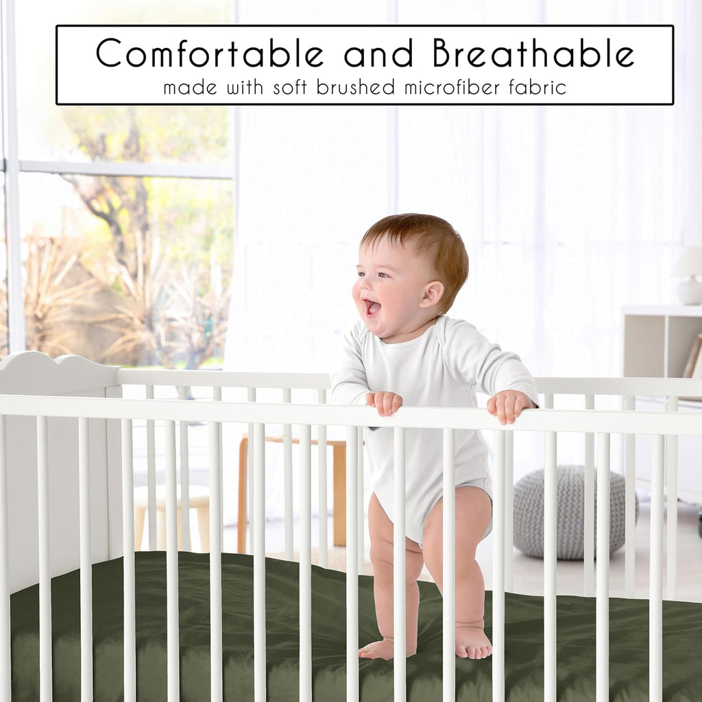 3-Piece Baby Crib Sheets Set (Woodland Camo Deer) for Boys, Infant Nursery, Toddler Room - Fitted, Standard Size