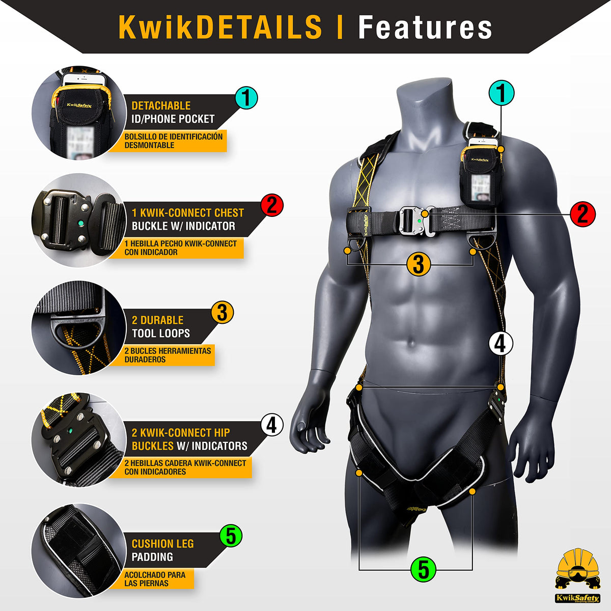TORNADO DiamondBACK Safety Harness [2PK] ANSI OSHA Fall Gear