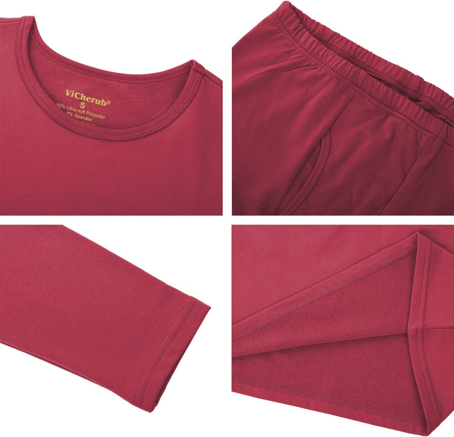 Thermal Underwear for Kids, Boys Long Johns Base Layer Thermals | Fleece Lined Long Sleeve Top & Bottom Leggings Cold