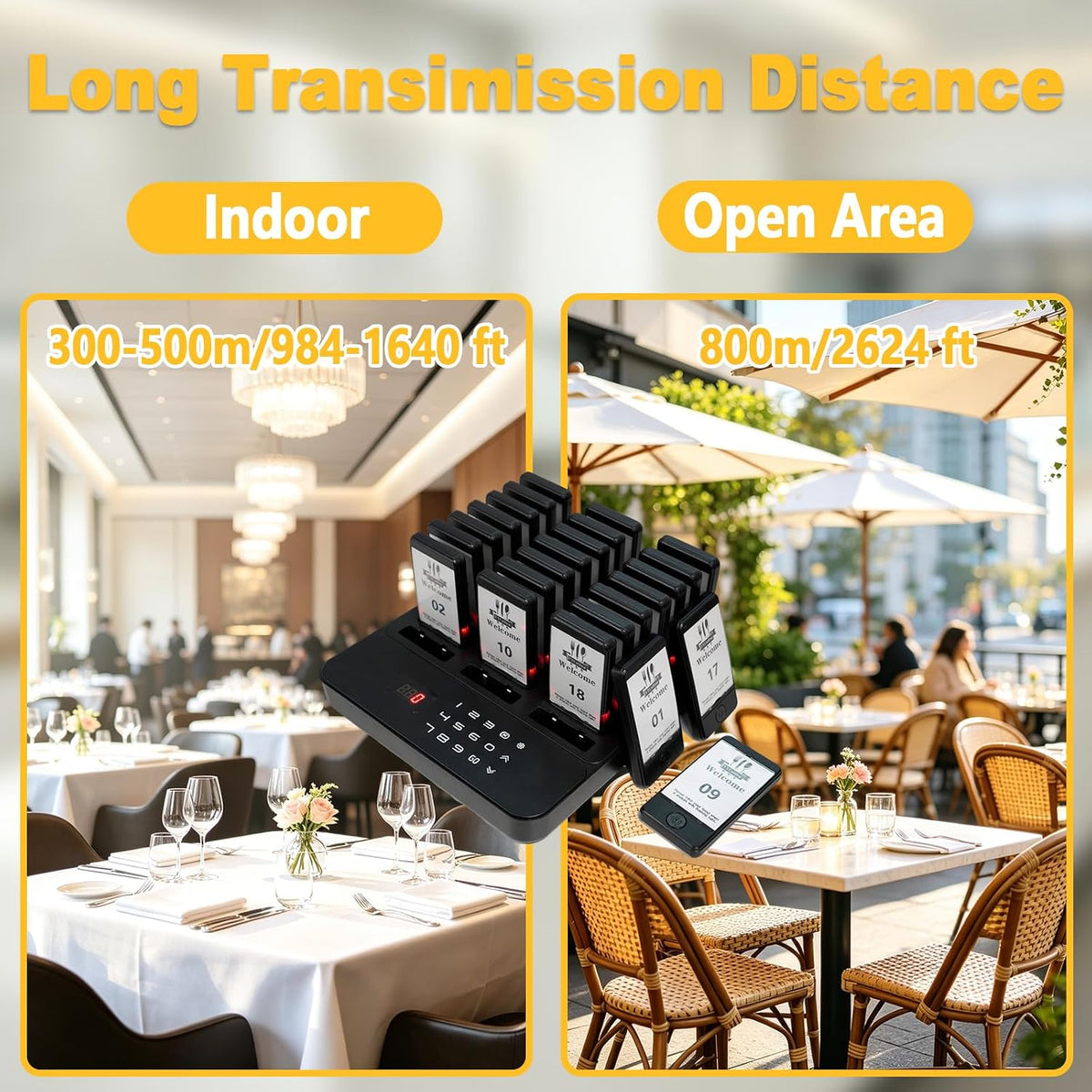 Restaurant Pager,Pagers for Restaurants 24 Guest Pagers