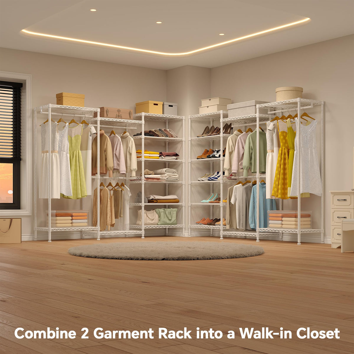 H12 Heavy Duty Clothes Rack, White