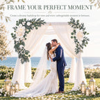 2 Pcs Wedding Arch Flowers, Large Artificial Flower Swags, White