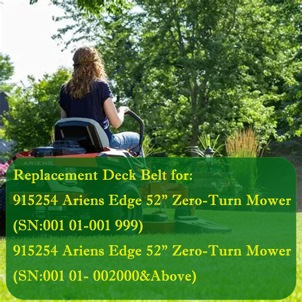 7200839 Deck Belt 1/2x143.6 inches fits for 915254 Ariens Edge 52" Zero-Turn Mower