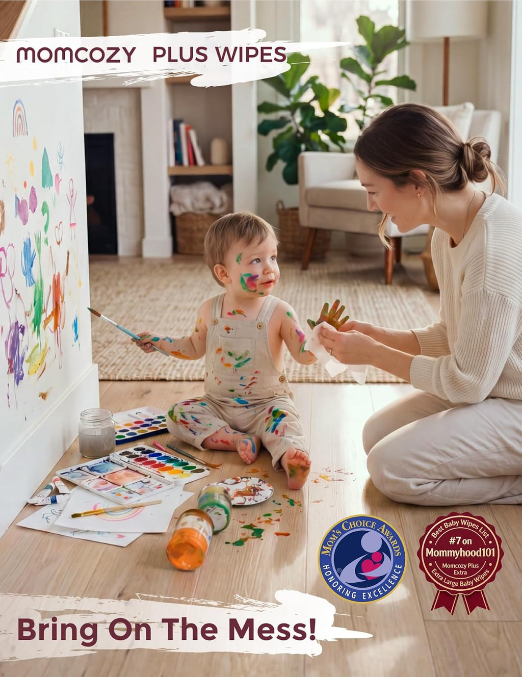 Baby Wipes, Unscented & Hypoallergenic, Gentle for Sensitive Skin | Plus Wipes-Size, Thickness, Moisture, Softness &