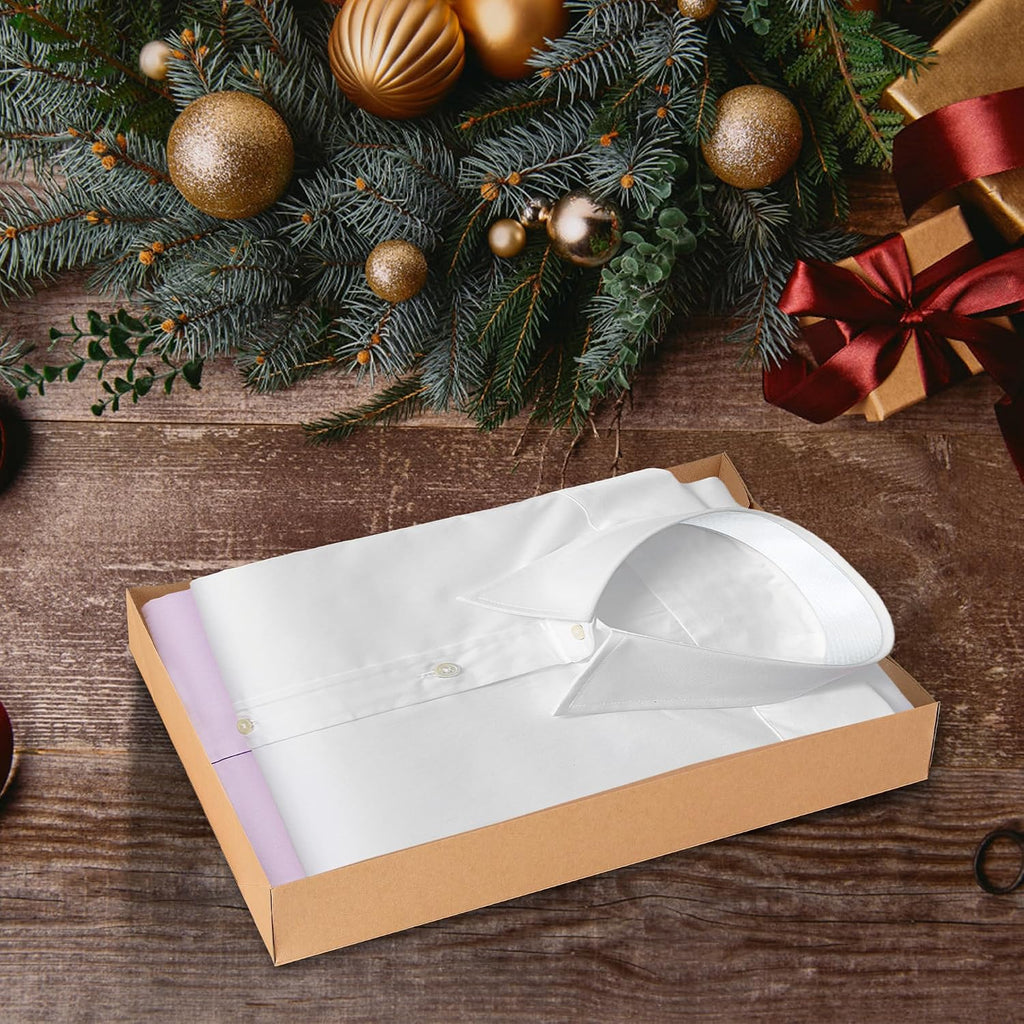 12 Pack Gift Boxes with Lids,14x9.5x2 Inch Kraft Shirt Boxes
