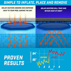 V2 Inflatable Solar Pool Heaters for Affordable Pool Heating and Insulation - 3 Pack