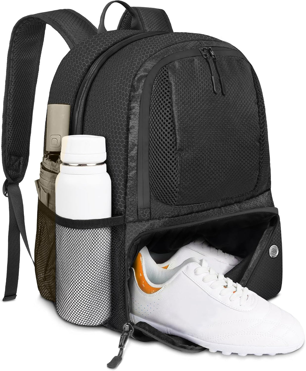 Soccer Backpack, Soccer Bag with Ball Holder and Shoe Compartment | Water Resistant Sport Equipment Bags Fit