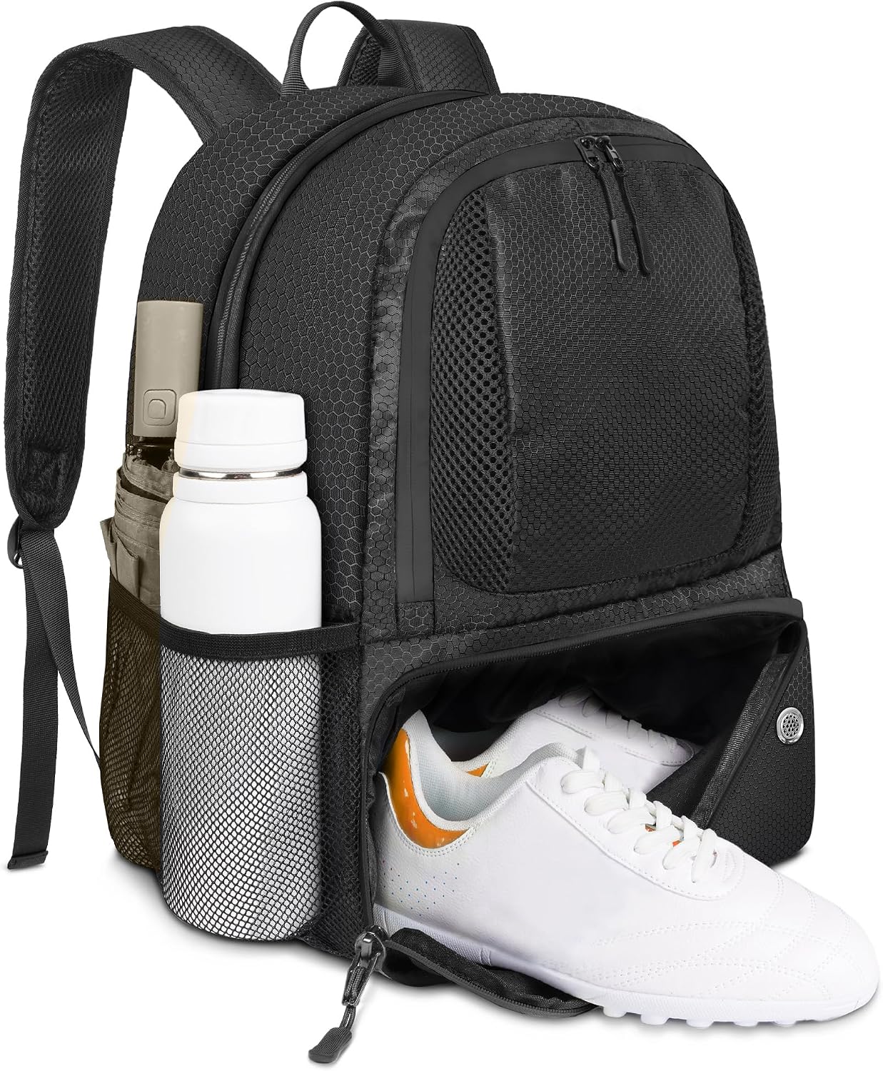 Soccer Backpack, Soccer Bag with Ball Holder and Shoe Compartment | Water Resistant Sport Equipment Bags Fit