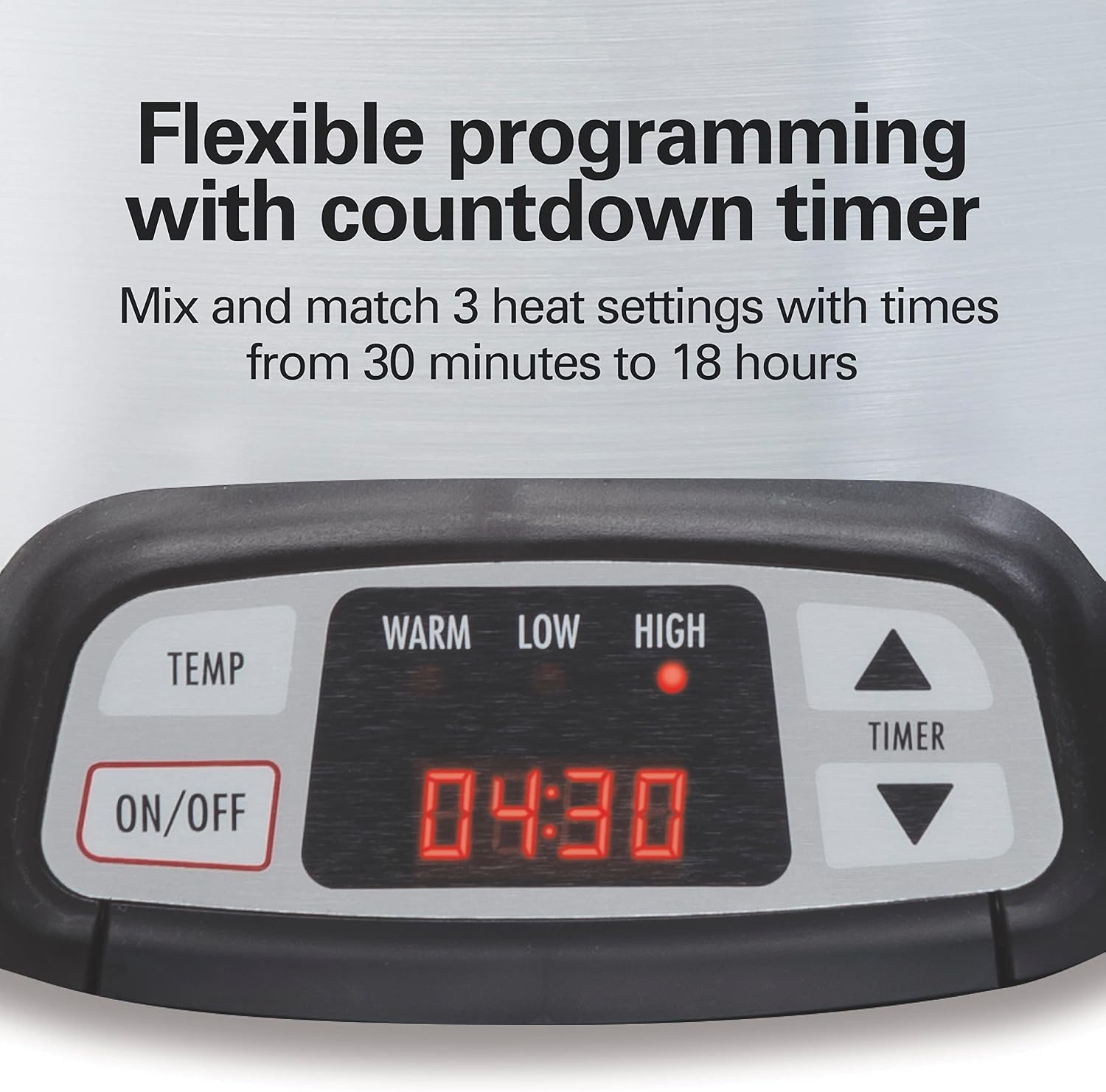 Set & Forget 8 Quart Programmable Slow Cooker | Flexible Cooking Options With 3 Heat and Adjustable Time Settings |