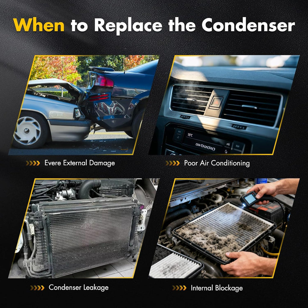 OCPTY Air Conditioning A/C Condenser Compatible with Ford F-150 & Lincoln