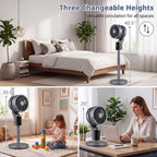 Pedestal Fan, Quiet Standing Fan with Remote Control